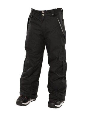 686 Mannual Ridge Insulated Ski Snowboarding Cargo Pants Boys Youth Large Black